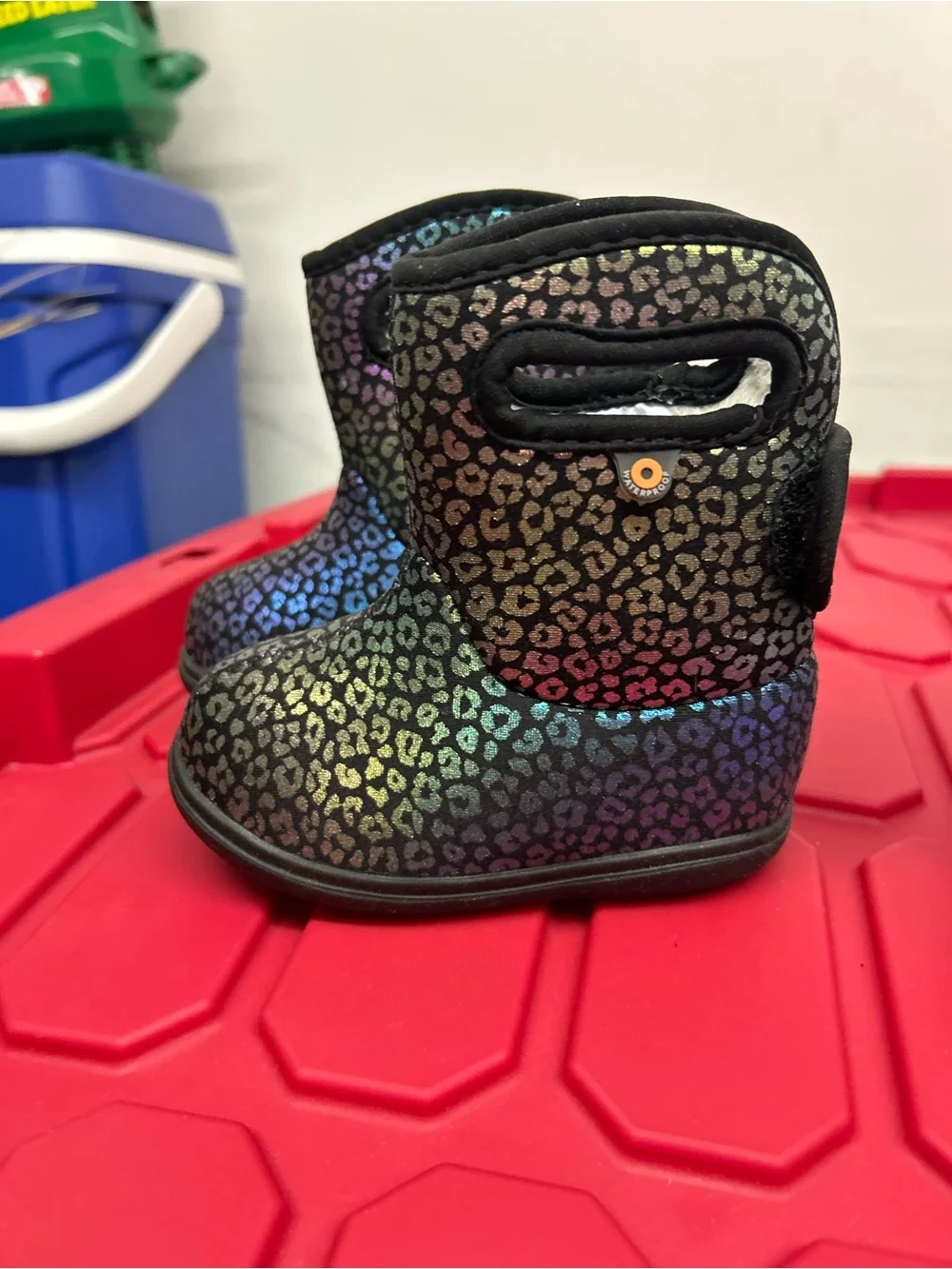 Bogs Kids Rainbow Leopard Booties - Multicolor